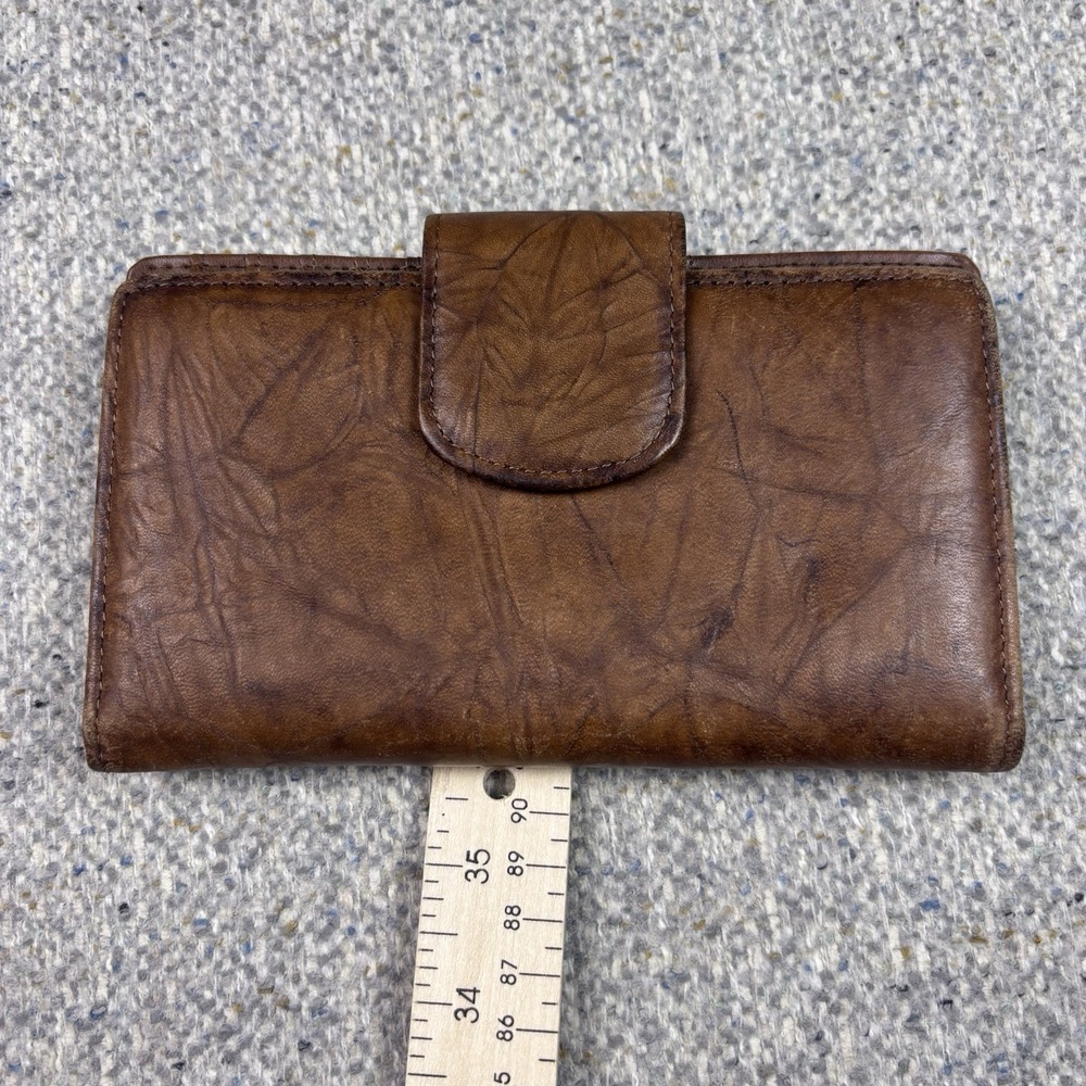 Croft And Borrow Genuine Leather Brown Women's Wallet Purse Coin